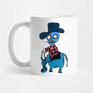 Blue Skull Cowboys Mug